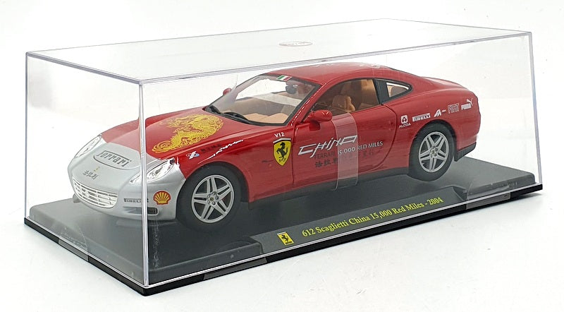 Burago 1/24 Scale Diecast 191223F 2004 Ferrari Scaglietti China Red Miles Red