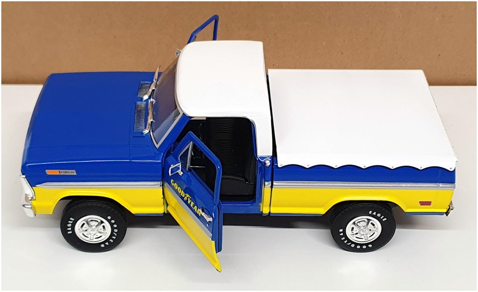 Greenlight 1/24 Scale 85073 - 1969 Ford F-100 Good Year - Blue/White/Yellow