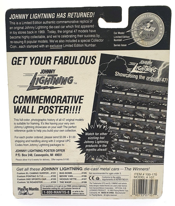 Johnny Lightning 1/64 Scale 100-170 - The Challengers Vicious Vette - Black