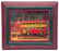 Vandor VR01 - Double Deck Bus In Box Frame With Vintage Ad Backdrop