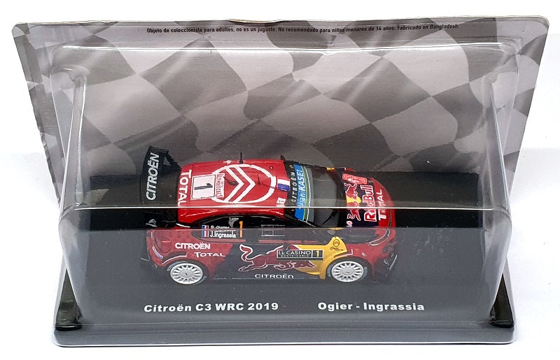 Altaya 1/43 Scale AL6225A - Citroen C3 WRC 2019 #1 Ogier/Ingrassia