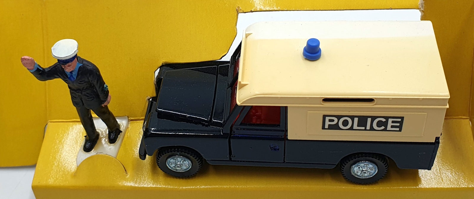 Dinky Toys Original Diecast 277 - Police Land Rover With Figure Dark Blue/White
