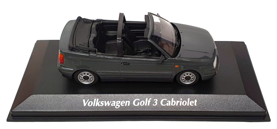Maxichamps 1/43 Scale 940 055531 - 1997 Volkswagen Golf 3 Cabrio - Met Grey