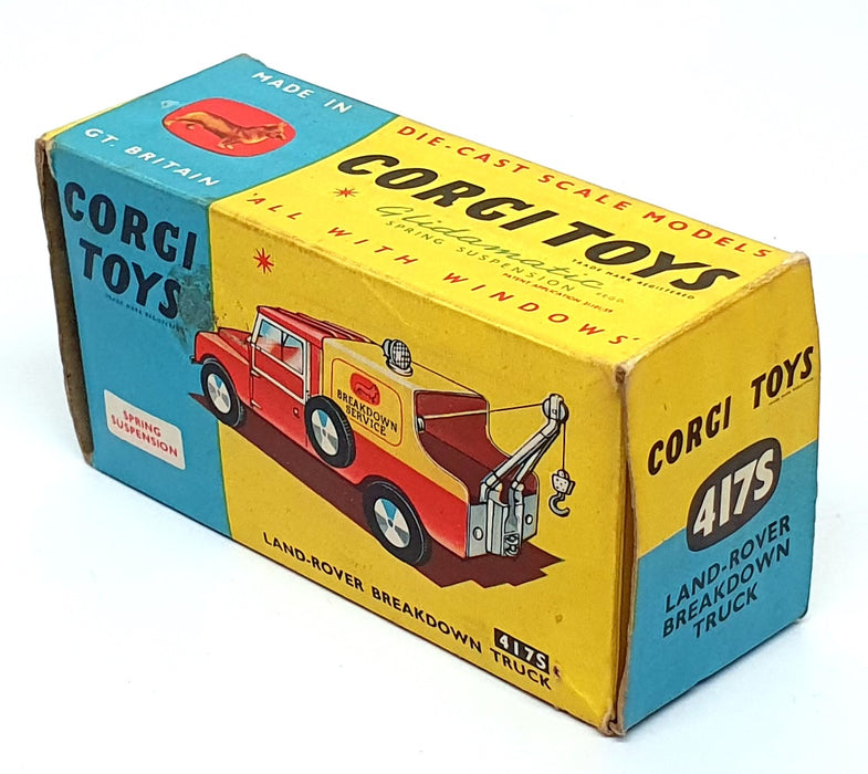 Corgi Toys Original Diecast 417S - Land Rover Breakdown Truck - Red/Yellow