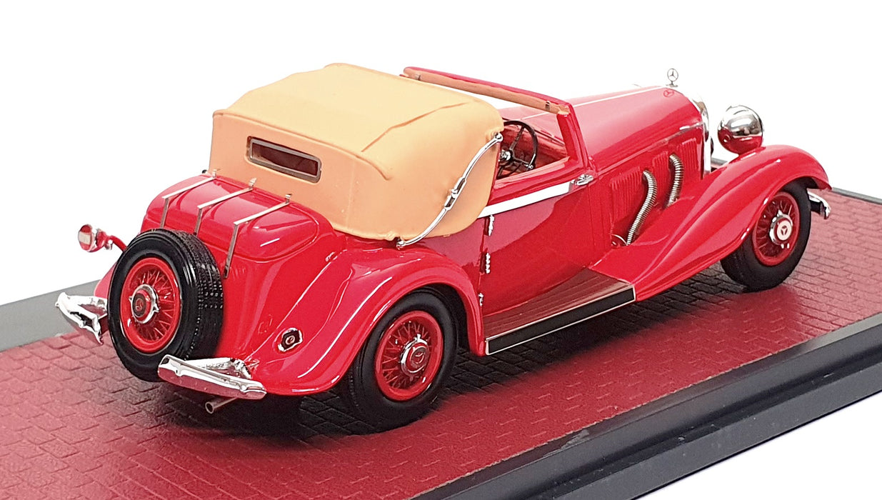 Matrix 1/43 Scale MX41302-151 - 1935 Mercedes Benz 500K 3-Position DHC - Red