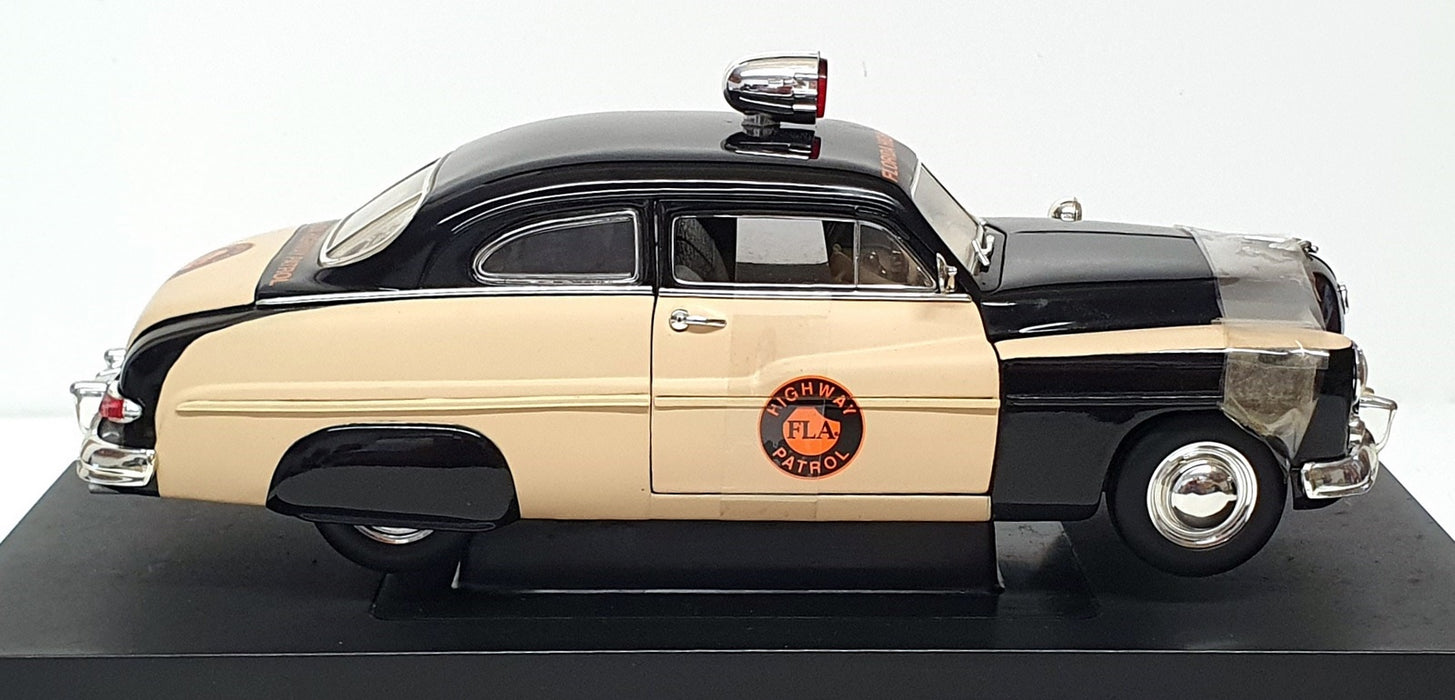 Ertl 1/18 Scale 32818 - 1949 Mercury Florida Highway Patrol Police - Black/Beige
