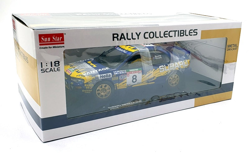Sun Star 1/18 Scale Diecast 5528 Sabaru Impreza 555 #8 Rally of Newzealand 1997
