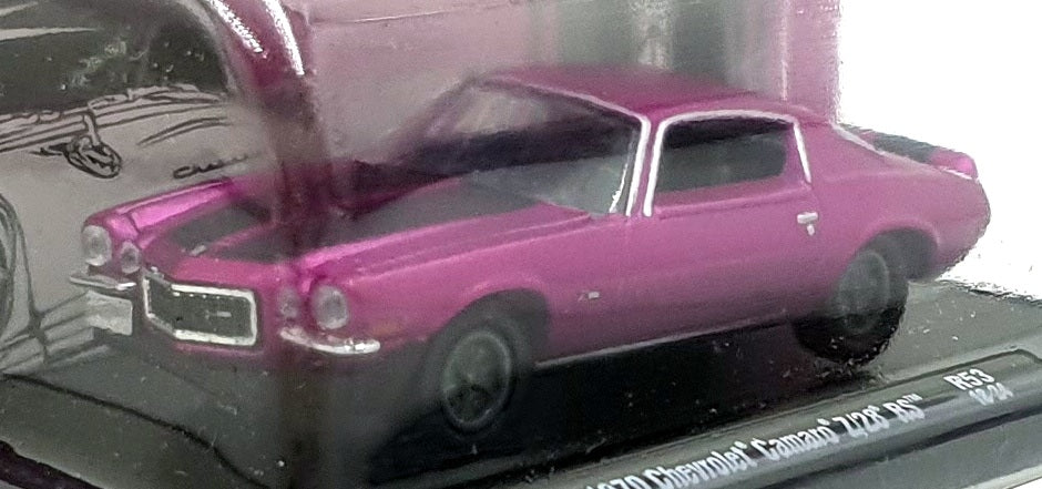Castline M2 Machines 1/64 Scale R53 - 1970 Chevrolet Camaro Z/28 RS - Pink/Black