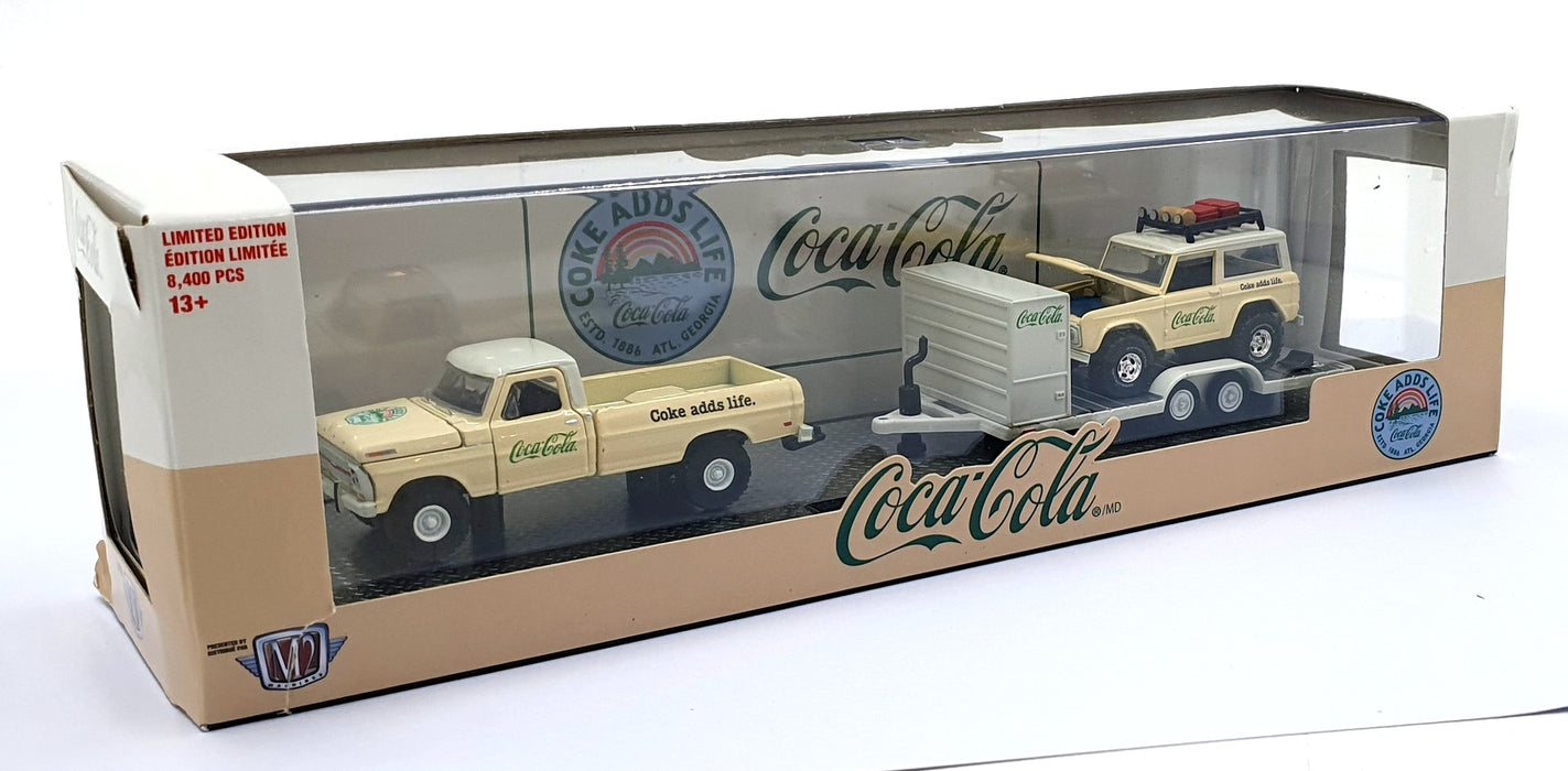 Castline M2 Machines 1/64 Scale TW21 - 1969 Ford F-100 4x4 & 1966 Bronco - Cream