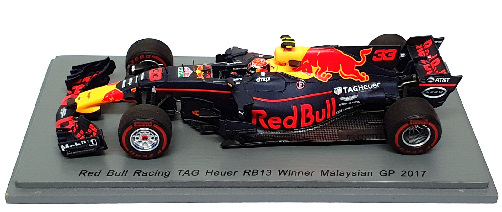 Spark 1/43 Scale S5050 - F1 Red Bull RB13 Winner Malaysian GP 2017 M. Verstappen