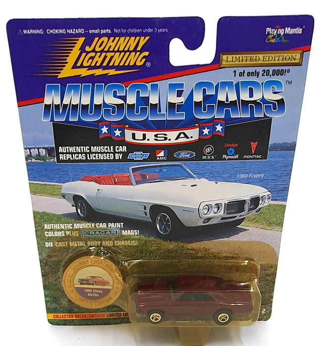 Johnny Lightning 1/64 Scale 202-02 - Muscle Cars 1966 Chevy Malibu - D. Red
