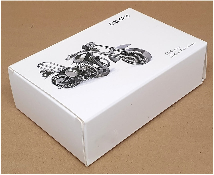 EQLEF Appx 15cm Long 41129 - Metal Chopper Motorbike Ornamet