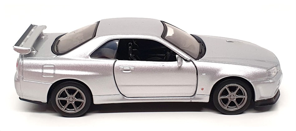 Tayumo 1/36 Scale Pull Back & Go 36115212 - Nissan GT-R34 V-Spec II - Silver