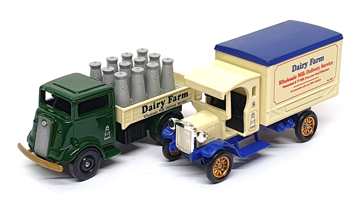 Lledo Diecast 2 Piece Set LL7626 - Dairy Farm Delivery Truck & Van