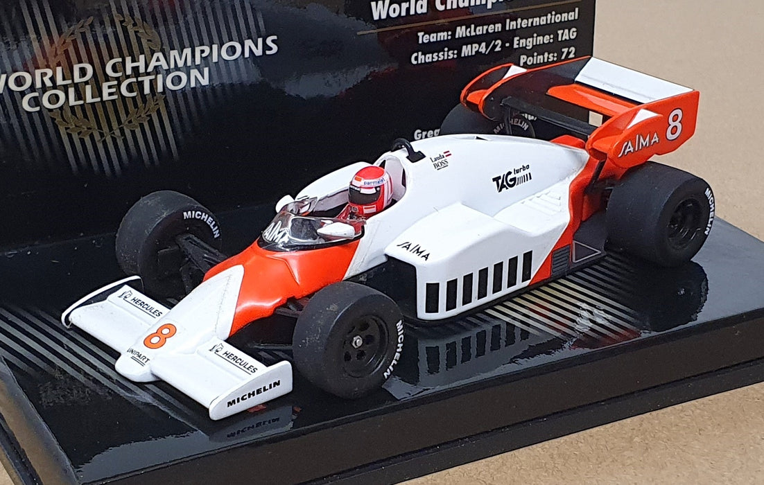 Minichamps 1/43 Scale 436 840008 - F1 McLaren MP4/2 World Champion 1984 Lauda
