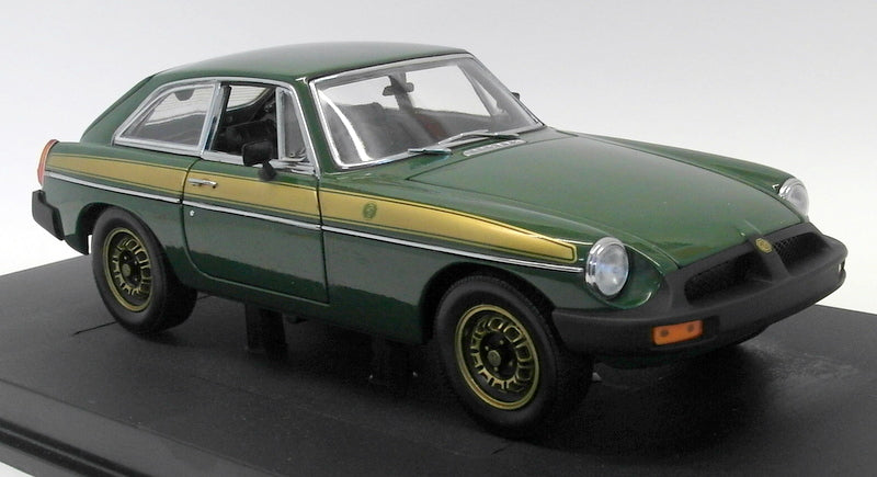 Universal Hobbies 1/18 Scale Diecast - 4458 MG MGB GT Jubilee Edition Green/Gold