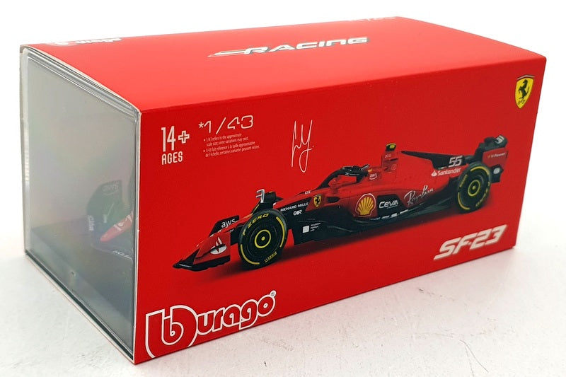 Burago 1/43 Scale 18-36835 - F1 Ferrari SF23 2023 #55 Carlos Sainz 