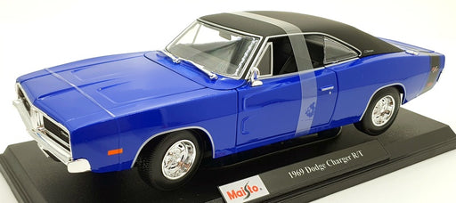 Maisto 1/18 Scale Diecast 46629 - 1969 Dodge Charger R/T - Blue/Black