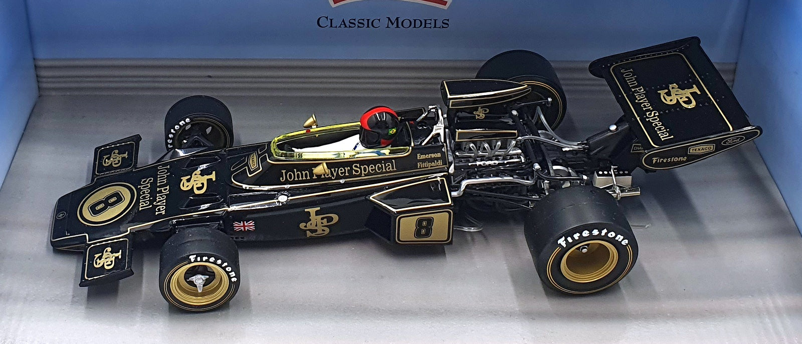Quartzo 1/18 Scale Diecast Q9007 - Lotus 72D JPS Winner British GP 72 Fittipaldi