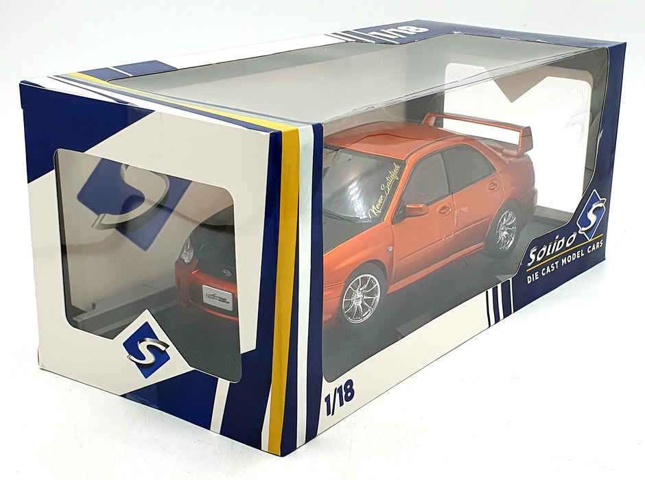 Solido 1/18 Scale S1812304 - 2003 Subaru Imprezza WRX STI - Met. Orange