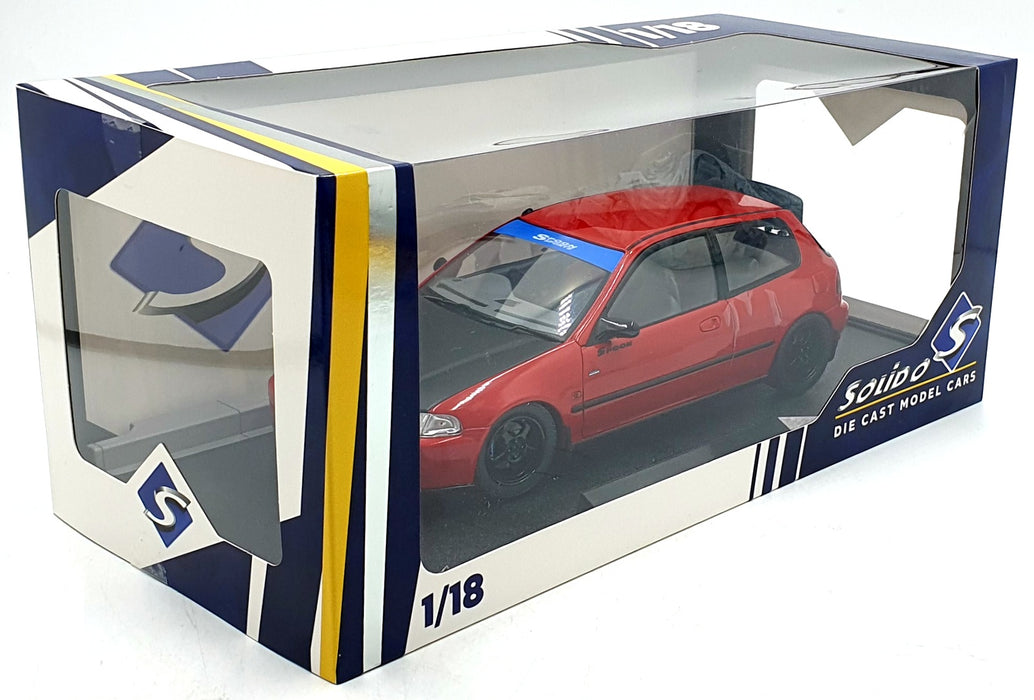 Solido 1/18 Scale S1810403 - 1991 Honda Civic (EG6) Spoon Version - Red