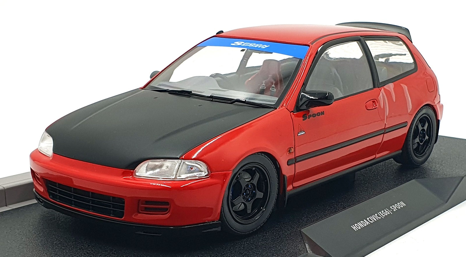 Solido 1/18 Scale S1810403 - 1991 Honda Civic (EG6) Spoon Version - Red