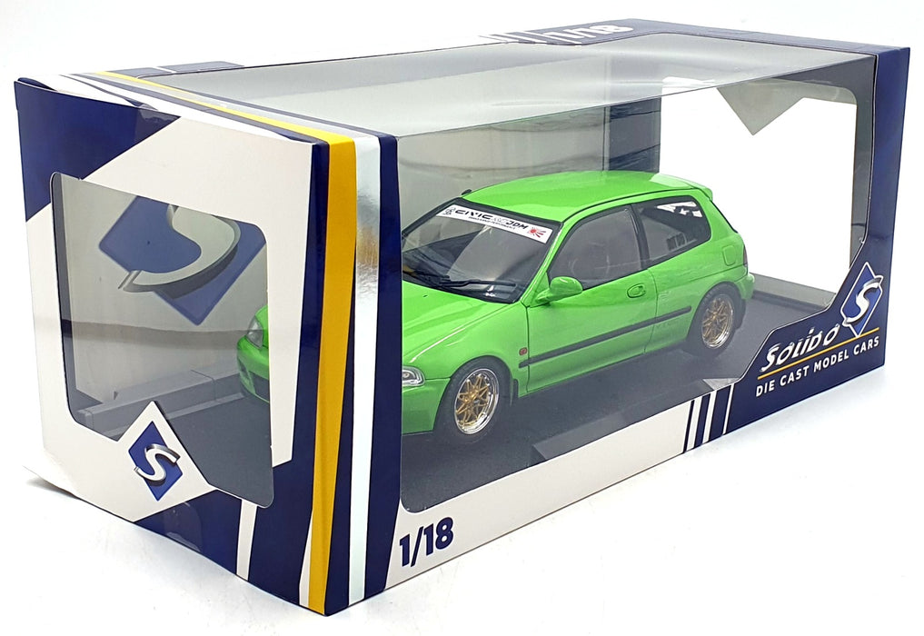 Solido 1/18 Scale S1810408 - 1991 Honda Civic (EG6) - Neon Green