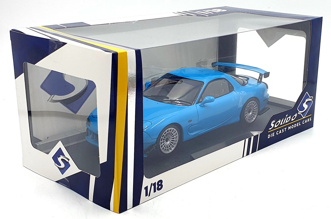 Solido 1/18 Scale S1810608 1994 Mazda RX7 Type RS FD3RS Streetfighter Neon Blue