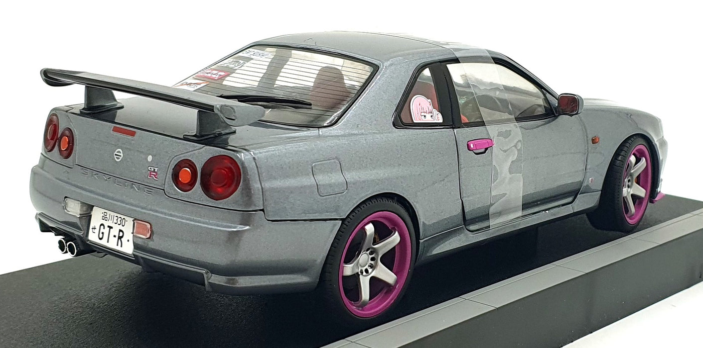Solido 1/18 Scale S1804310 - 1999 Nissan Skyline GT-R (R34) Met. Silver/Purple