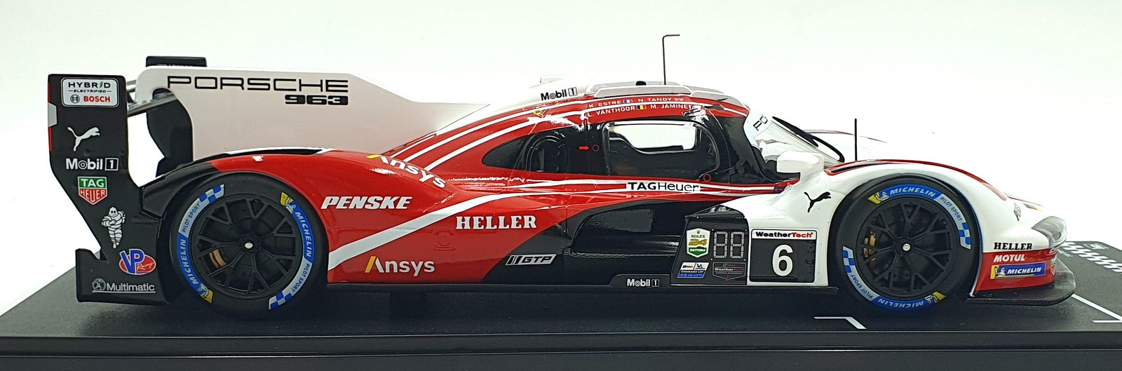 IXO 1/18 Scale LEGT963-DA006 - Porsche 963 GTP6 #6 24hr Daytona 2024