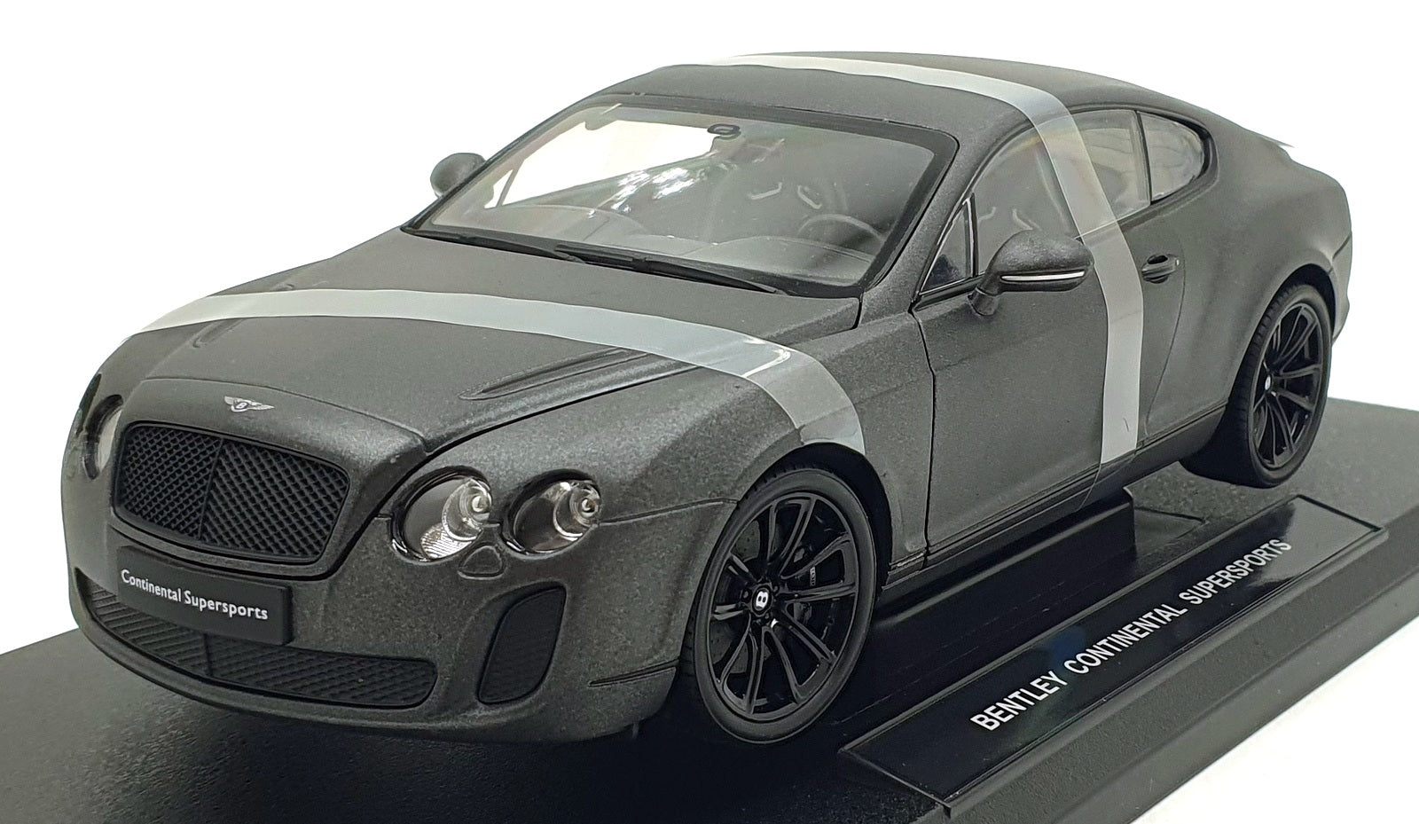 Welly 1/18 Scale Model Car 18038W - Bentley Continental Supersports - Dark Grey