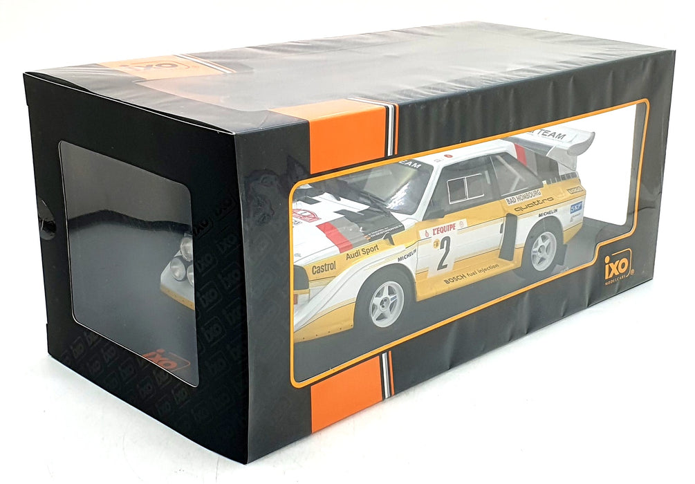 IXO 1/18 Scale 18RMC025A - Audi Sport Quattro S1 #2 Monte Carlo Rally 1986