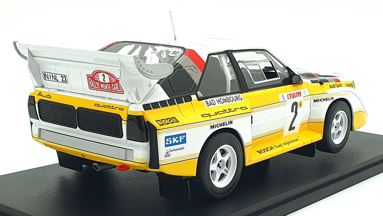 IXO 1/18 Scale 18RMC025A - Audi Sport Quattro S1 #2 Monte Carlo Rally 1986