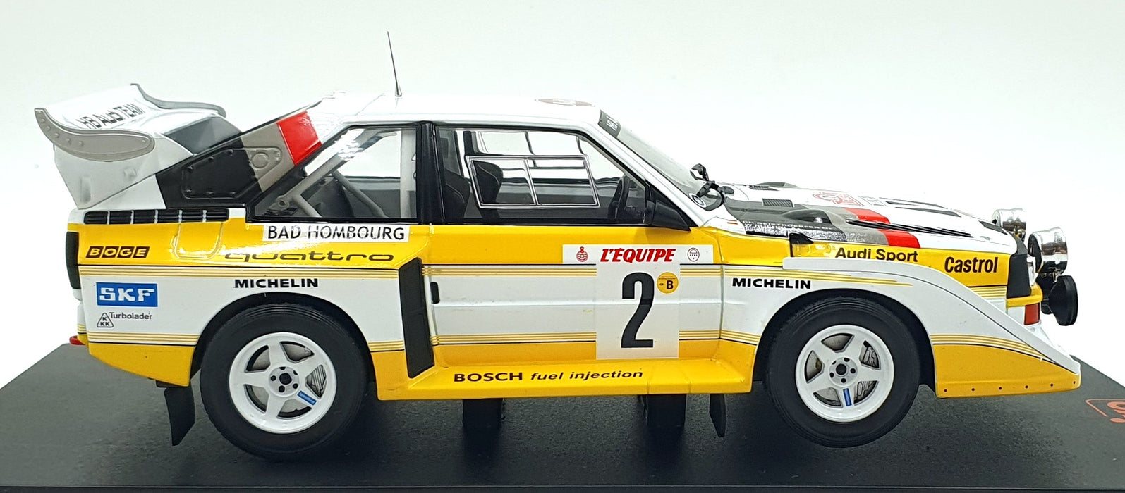IXO 1/18 Scale 18RMC025A - Audi Sport Quattro S1 #2 Monte Carlo Rally 1986