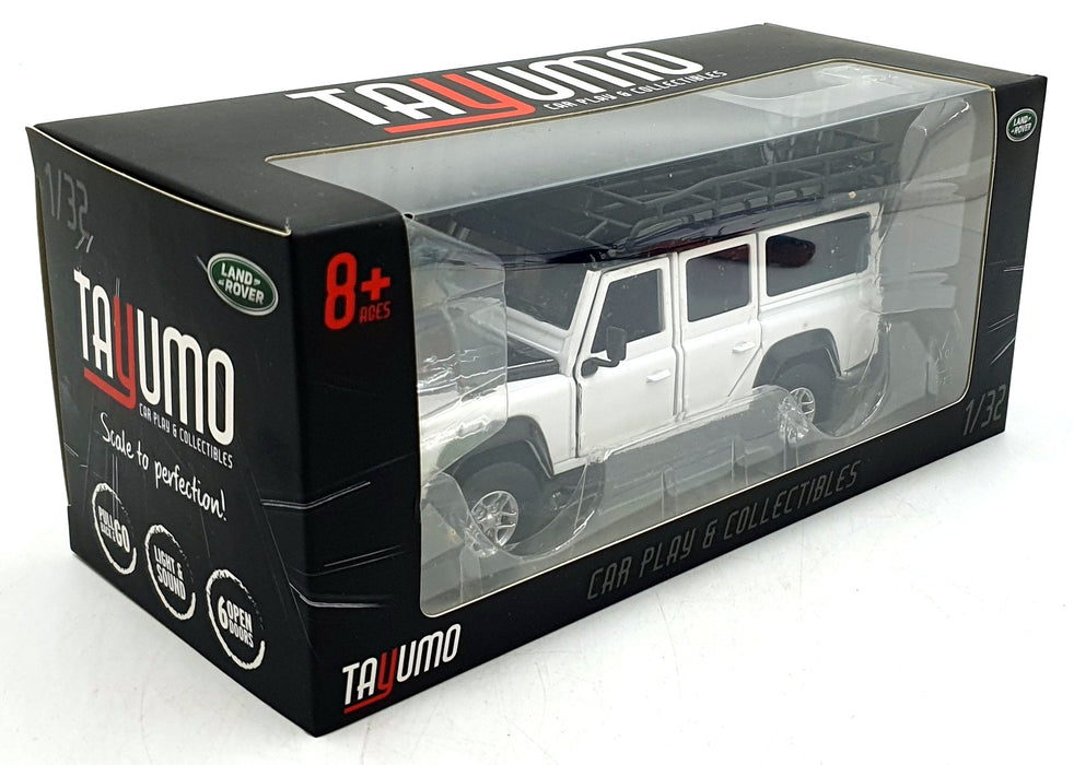 Tayumo 1/32 Pull Back & Go 32105011 - Land Rover Defender 110 LHD - Fuji White