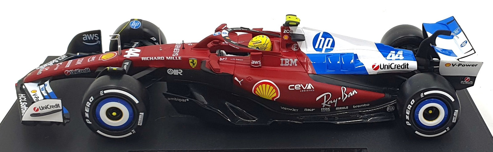 Burago 1/18 Scale Diecast 18-16816 Ferrari SF-25 L.Hamilton #44 F1 Miami GP 2025
