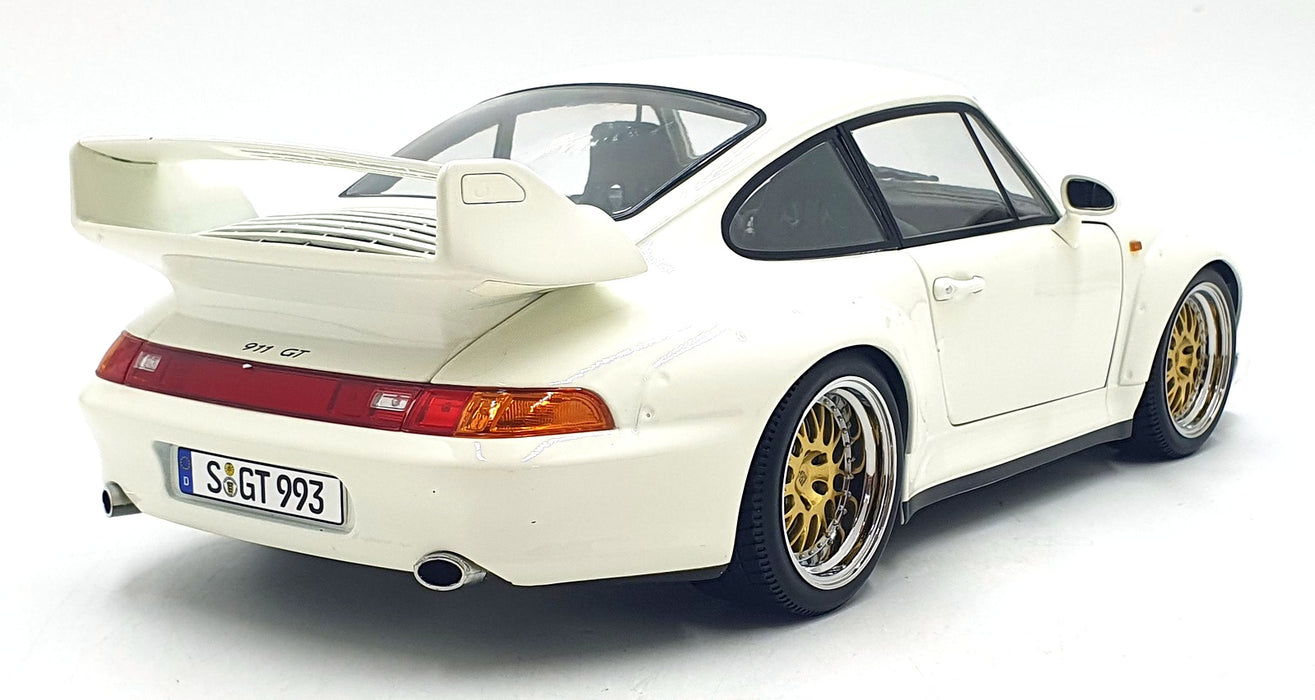 KK Scale 1/12 Scale KKDC120284B - 1996 Porsche 911 (993) GT2 with BBS-Rims White