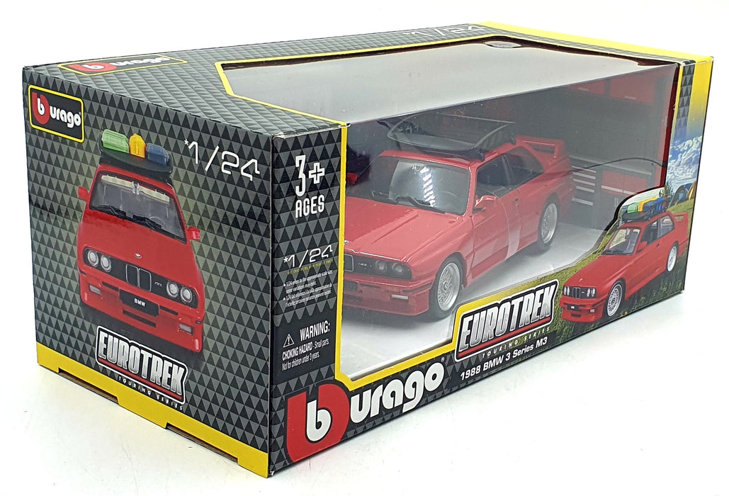 Burago 1/24 Scale Diecast 18-23014 - Eurotrek 1988 BMW 3 Series M3 - Red