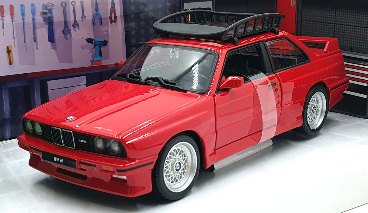 Burago 1/24 Scale Diecast 18-23014 - Eurotrek 1988 BMW 3 Series M3 - Red