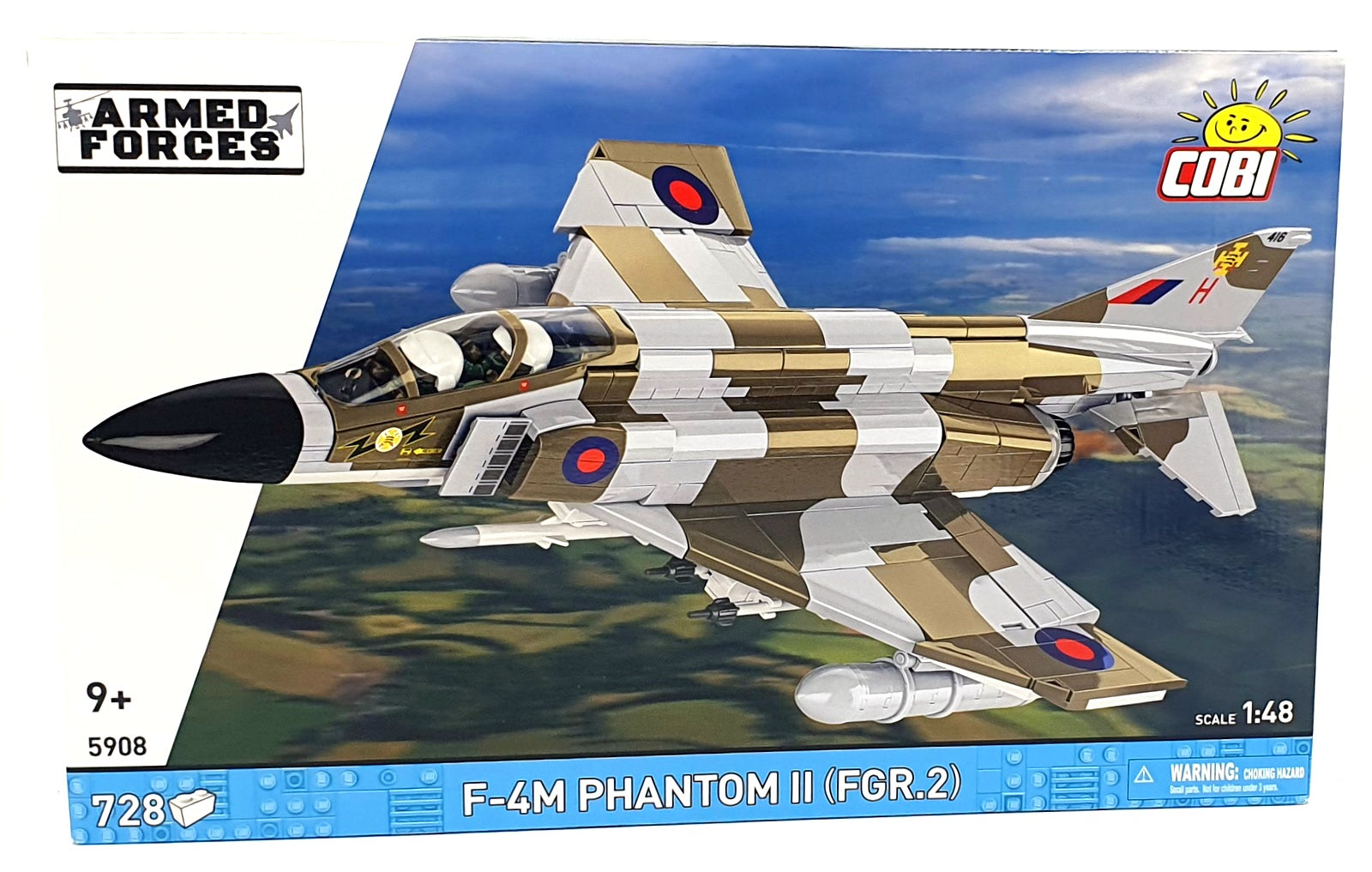 Cobi Bricks 1/48 Scale 5908 - F-4M Phantom II (FGR.2) - 728 Pieces