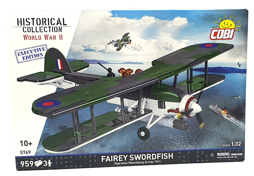 Cobi Bricks 1/32 Scale 5769 Fairey Swordfish Op Rheinuburg 25.05.1941 959 Pieces
