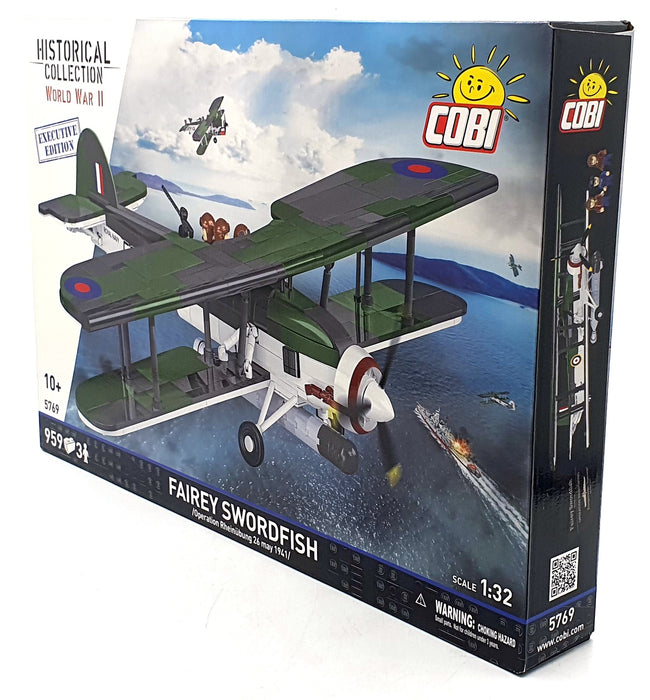 Cobi Bricks 1/32 Scale 5769 Fairey Swordfish Op Rheinuburg 25.05.1941 959 Pieces