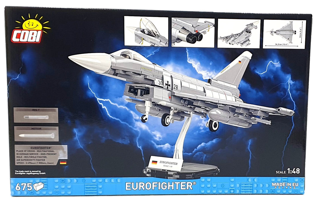 Cobi Bricks 1/48 Scale 5848A - Eurofighter Jet - 675 Pieces