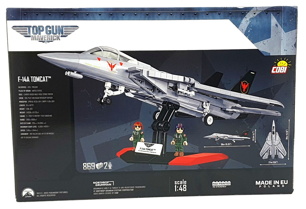 Cobi Bricks 1/48 Scale 5920 - Top Gun Gruman F-14 Tomcat - 869 Pieces
