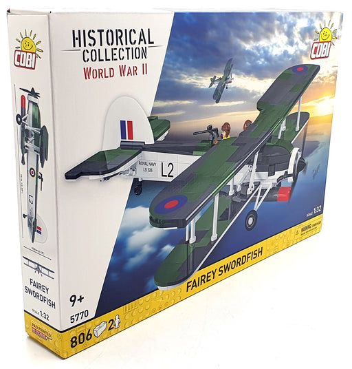 Cobi Bricks 1/32 Scale 5770 Fairey Swordfish Aircraft - 806 Pieces