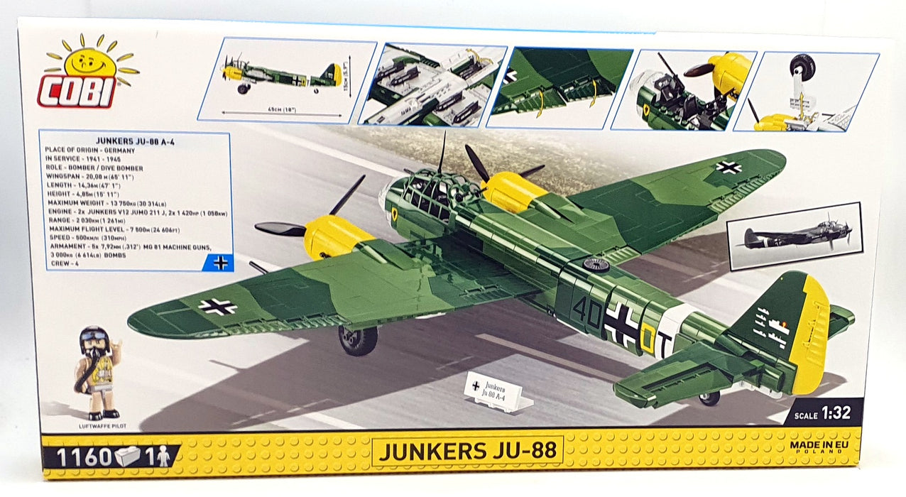 Cobi Bricks 1/32 Scale 5733 - Junkers JU-88 Aircraft - 1160 Pieces