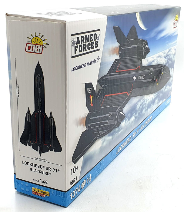 Cobi Bricks 1/48 Scale 5891 - Lockheed SR-71 Blackbird Aircraft - 1445 Pieces