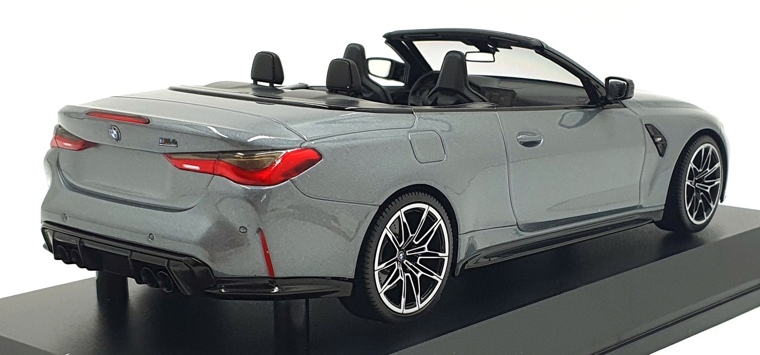 Minichamps 1/18 Scale Diecast 155 021034 - 2021 BMW M4 Cabrio - Dark Grey