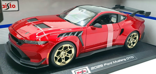 Maisto 1/18 Scale Diecast 31468 - 2025 Ford Mustang GTO - Met. Red/Black