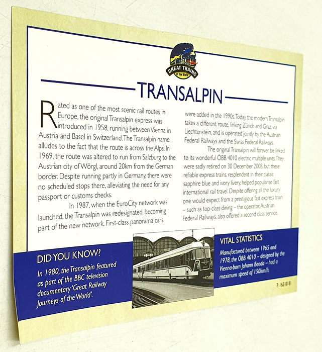 Atlas 1/220 Scale Static Model 7 165 118 - Transalpin Train & 2 Coaches